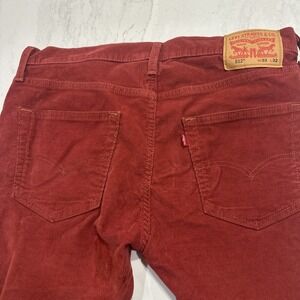 Levi's Men's Brick Red 512 Slim Tapered-Fit Corduroy Jeans SZ 33X32